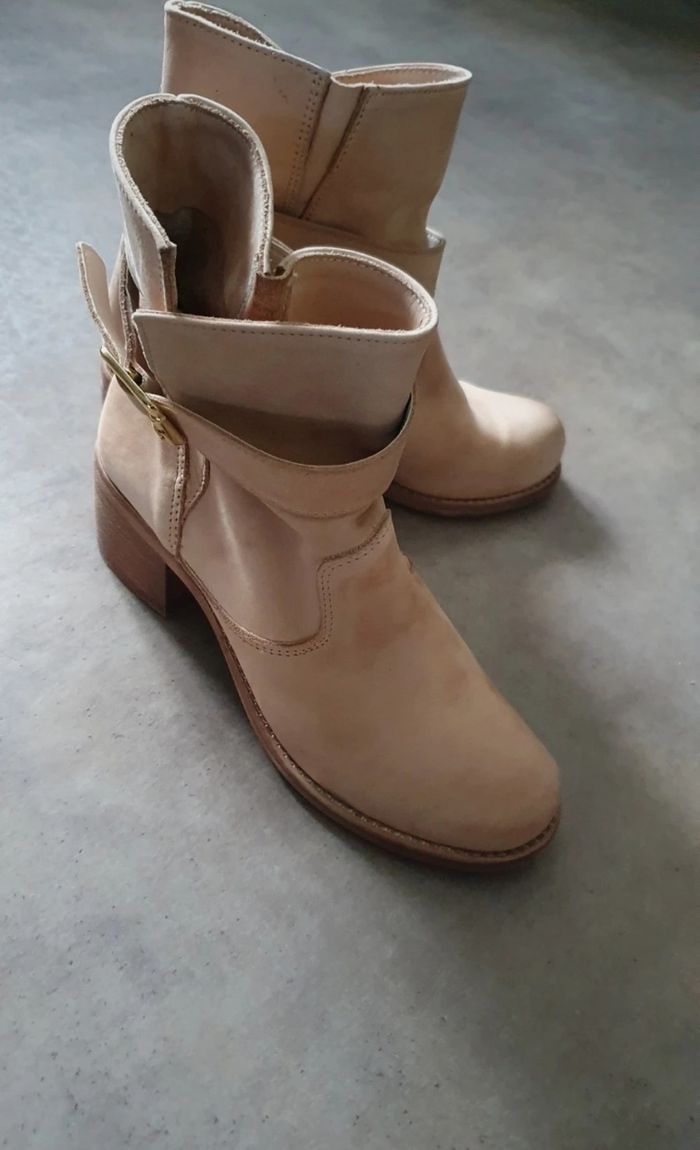 Bottine cuir  véritable - photo numéro 2