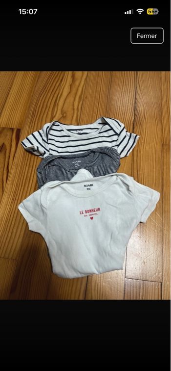 Lot bodies manches courtes