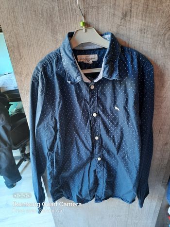 Chemise à pois manches longues