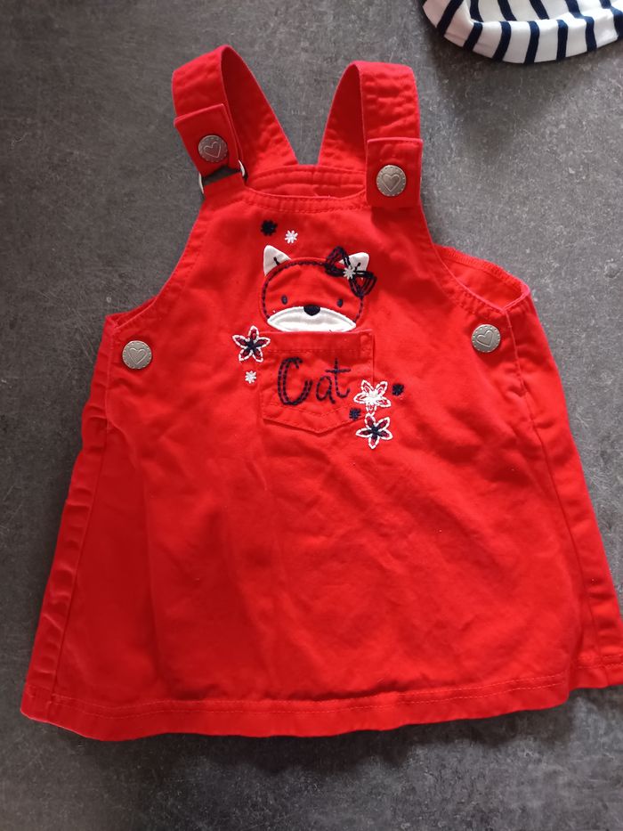 Ensemble robe salopette chat 12 mois - photo numéro 5