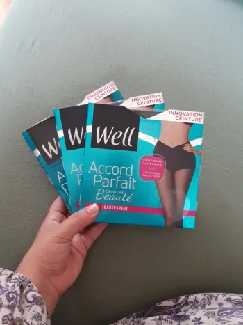 Lot 3 collant WELL accord parfait noir, taille 4