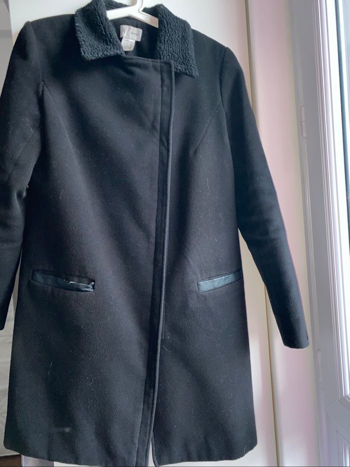 Manteau mi-long noir La Redoute - photo numéro 7