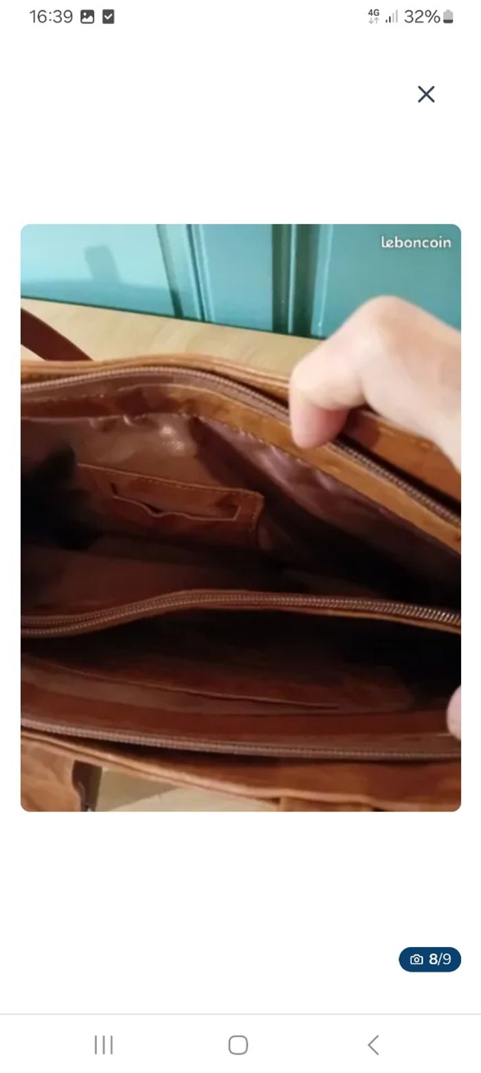 Sac en cuir camel - photo numéro 6