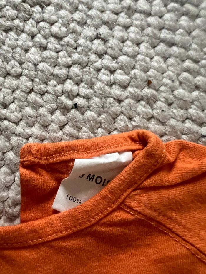 Lot tee shirt orange 3 mois - photo numéro 7