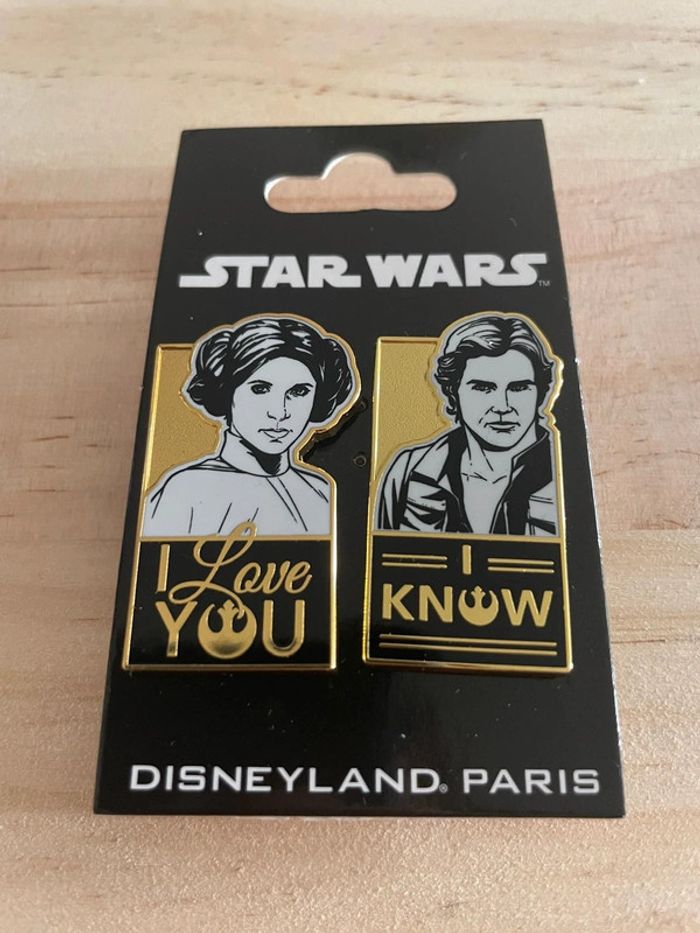 Duo Pin's Star Wars Leia & Han Solo - "I Love You / I Know" - Disneyland Paris
