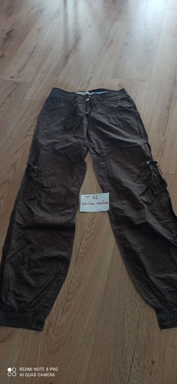 Pantalon marron souple t. 36