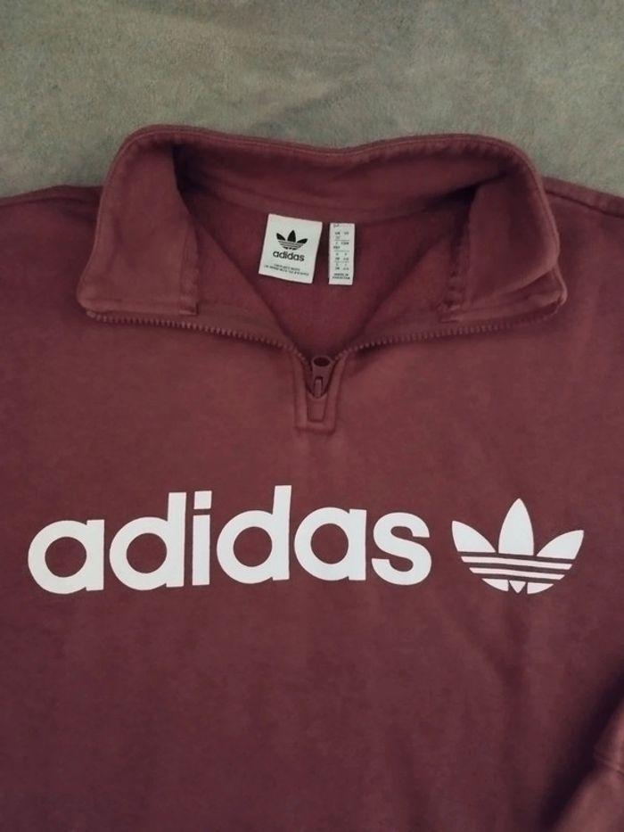 Pull zippé homme adidas taille L - photo numéro 3