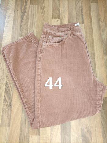 Pantalon jambes larges marron velours côtelé 44 Pull&Bear