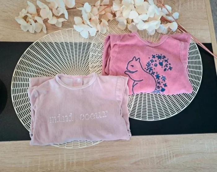 Lot de 2 pyjama, taille 12 mois, marque kiabi