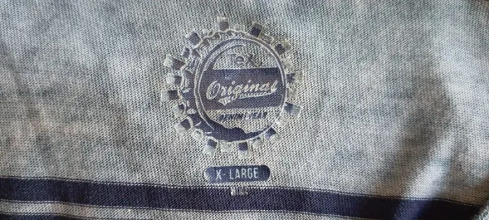 Tee-shirt homme bleu rayé "TEX" taille XL - photo numéro 5