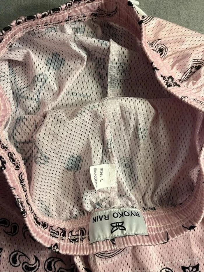 Short en mesh motif bandana rose Ryoko Rain California Style – Taille L - photo numéro 5