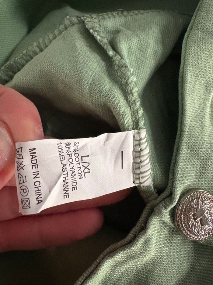 Pantalon élastique vert - photo numéro 3