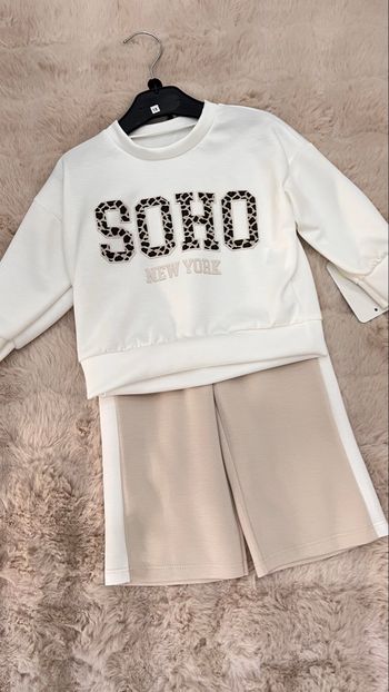 Ensemble fille soho blanc beiges 18 mois