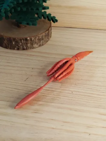Figurine calamar orange Animal de la mer