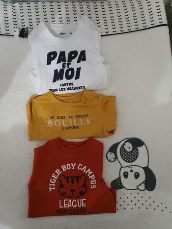 Lot tee shirt manche longue 3 mois