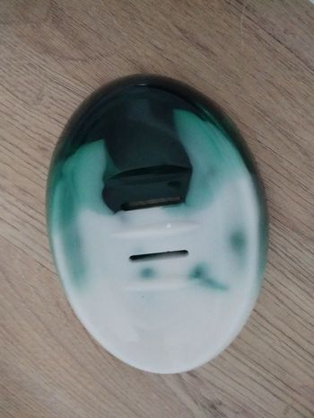 Porte savon blanc et vert