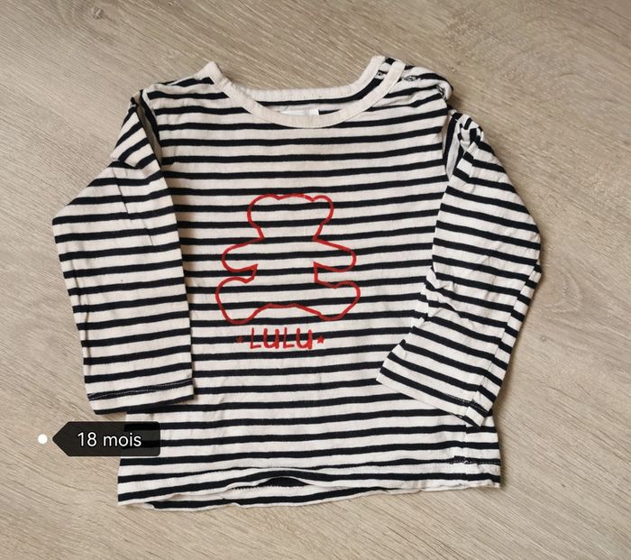 T-shirt manche longue fille 18 mois
