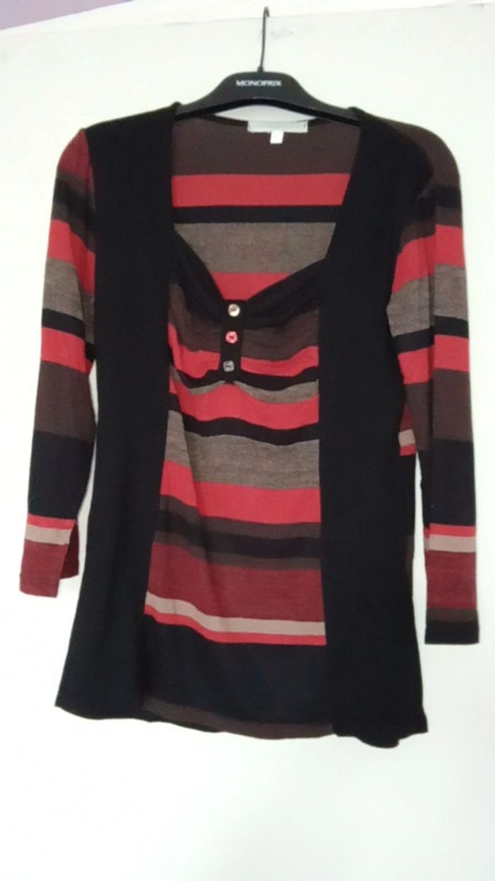 T-shirt - Orange/Marron/Noir - Armand Thiery -Taille 1/S