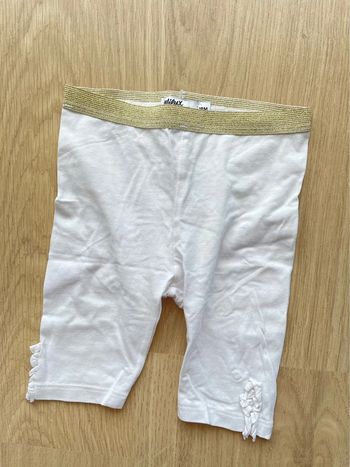 Legging blanc et doré bébé fille 18 mois