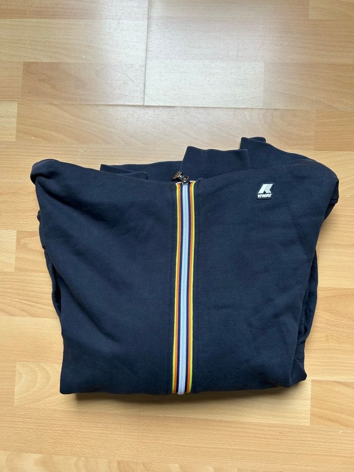 Sweat capuche marine zippé XL K-Way - photo numéro 4