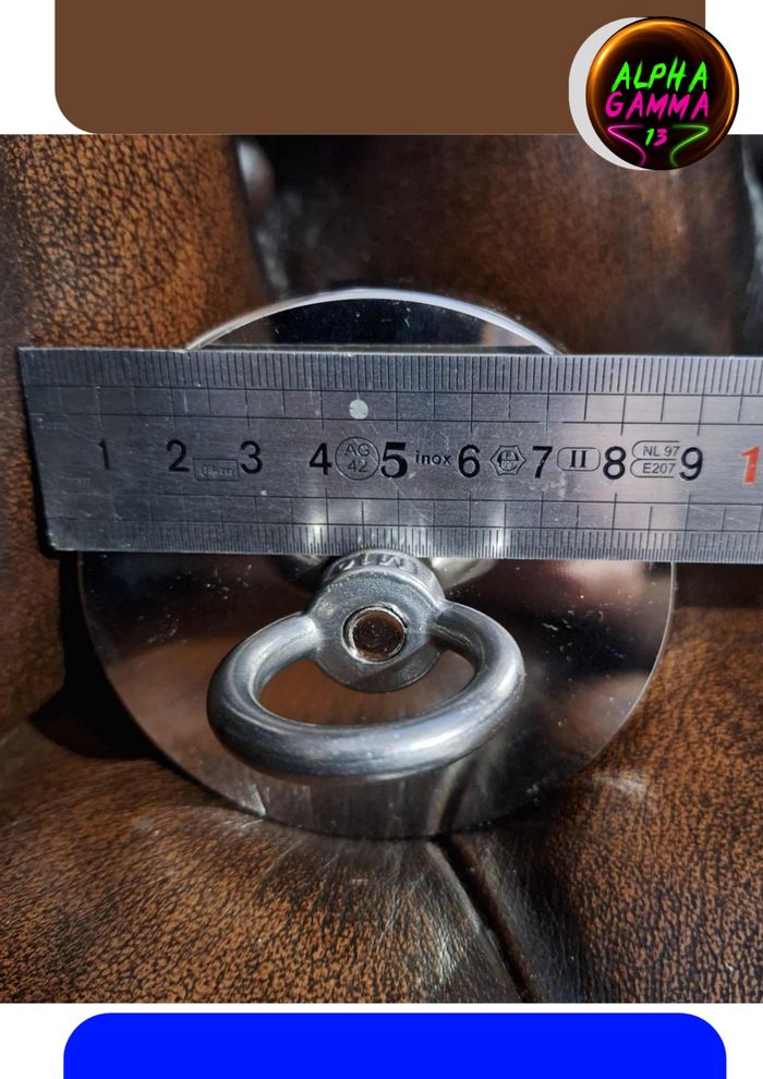 Pêche à l'aimant 300Kg ultrapuissant Ø90Mm+ corde et 2 mousquetons 20M x Ø8Mm - photo numéro 8