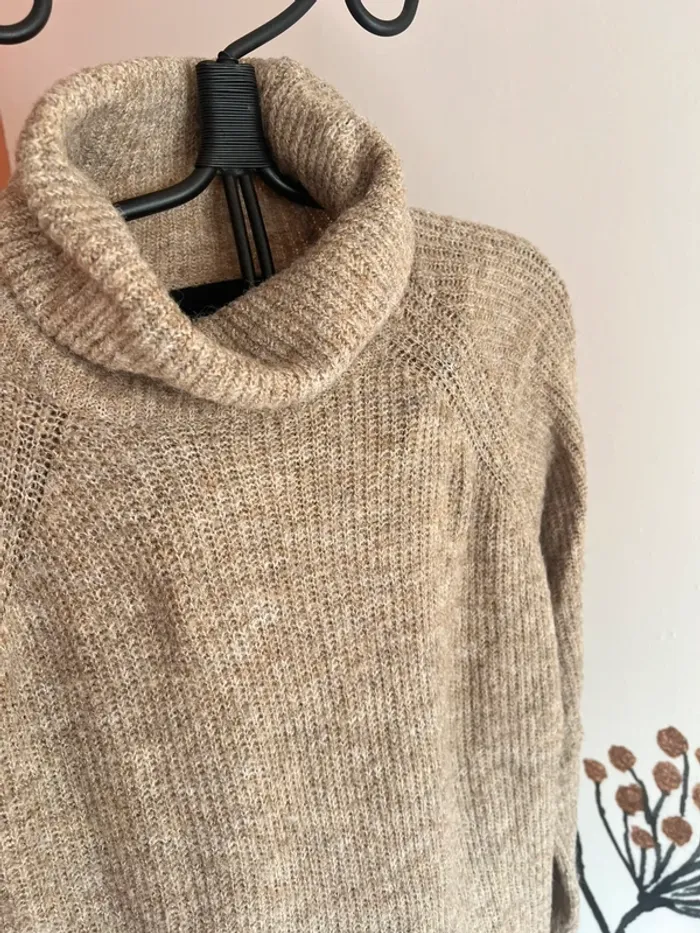 Pull long maille beige - PIÈCES - photo numéro 2
