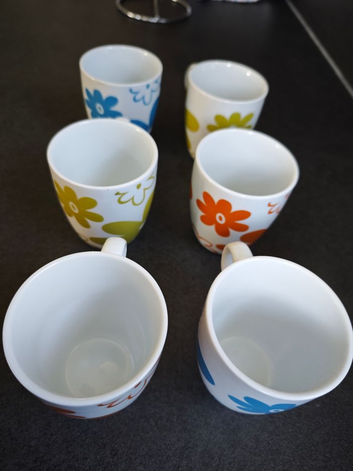 Lot 6 tasses sans le supporrt - photo numéro 2