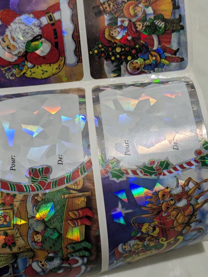 Lot de 12 étiquettes brillantes pour vos cadeaux de Noël. - photo numéro 7