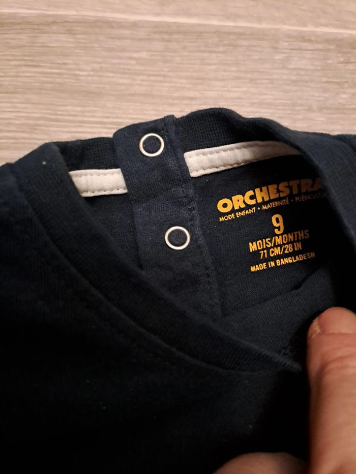 Lot de 3 t-shirts ML 9M Orchestra - TBE - photo numéro 5