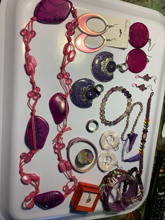 Gros lot bijoux violets ( voir descriptif) - photo numéro 4