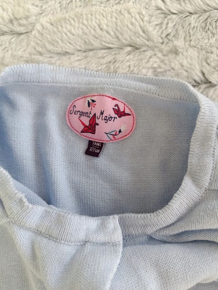 Boléro sergent major bleu clair 7 ans - photo numéro 3