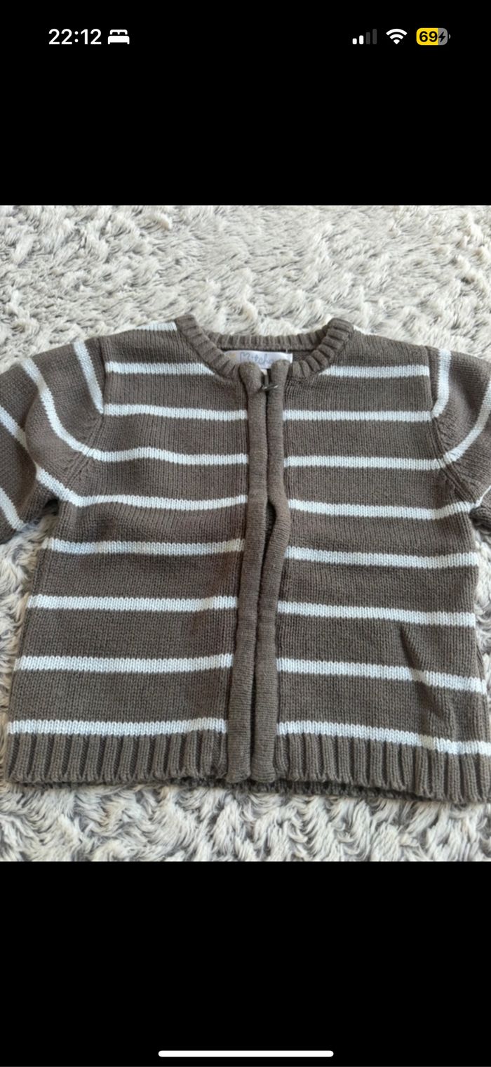 Gilet zippé Kitchoun 1 mois - photo numéro 2