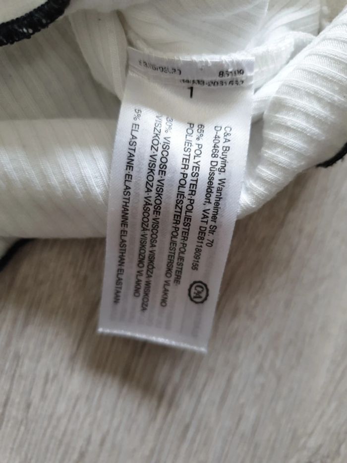 T-shirt fille 12 ans manches longues col cheminée - photo numéro 6