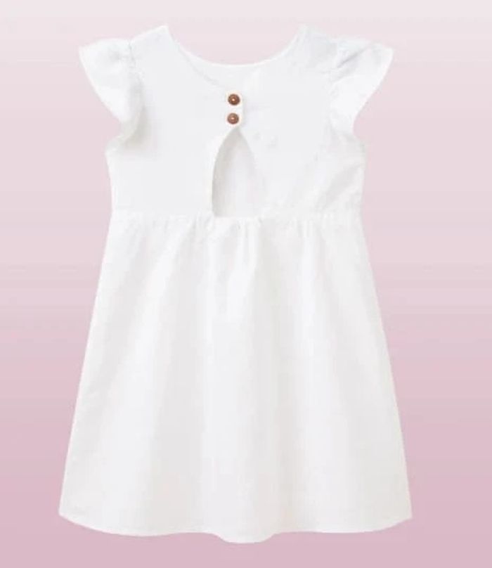 Robe neuve Benetton lin et coton blanche 10a 11a - photo numéro 2