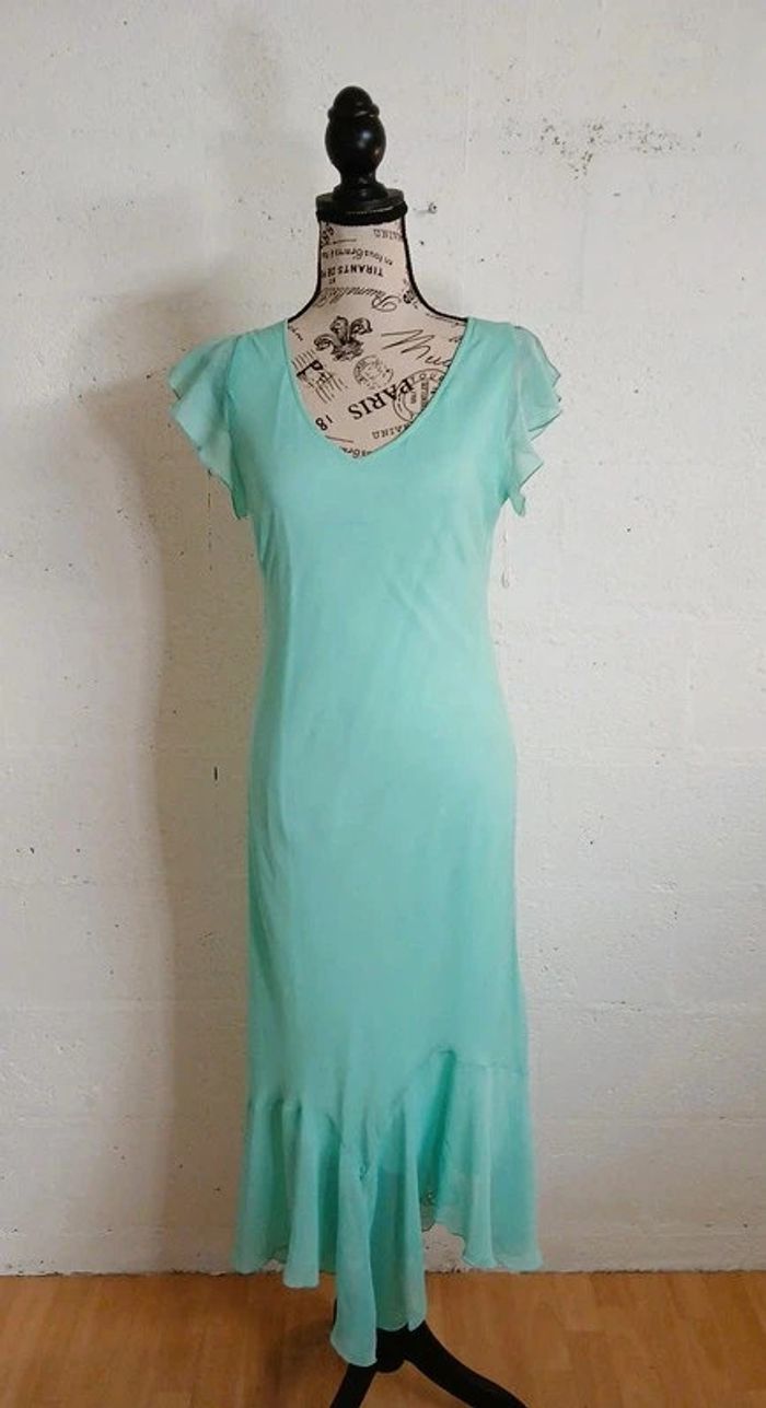 Robe longue asymétrique El Corte Inglés – Taille 40 – État satisfaisant