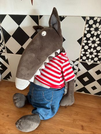 Grande peluche le loup de Auzou 60 cm