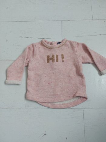 Pull rose hi ! Kiabi Taille 6 mois