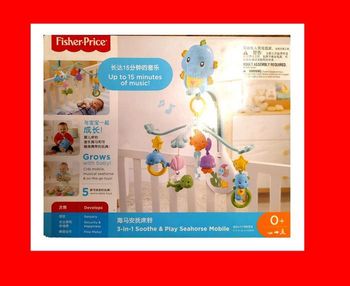 Fisher Price Mobile Musical facile d'utilisation animaux de la mer