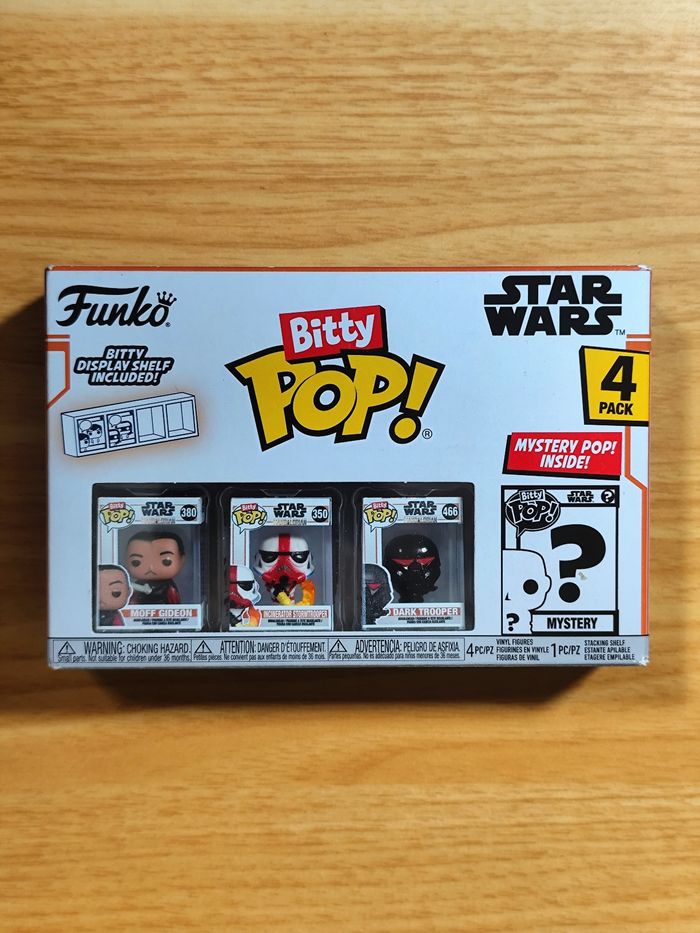 Boîte 4 Bitty Pop! - Star Wars (Moff Gideon, Stormtrooper, Dark Trooper)