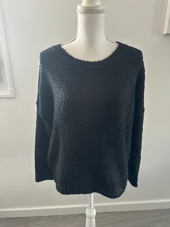 Pull oversize en maille huilée noire T38/40 M/L