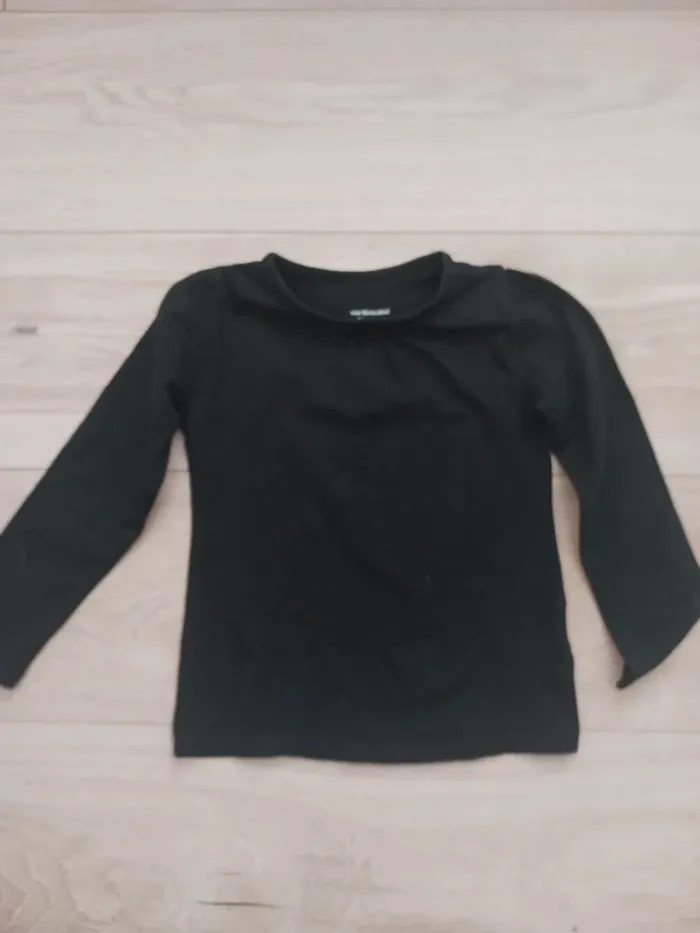 T-shirt fille noir 4 ans Vertbaudet