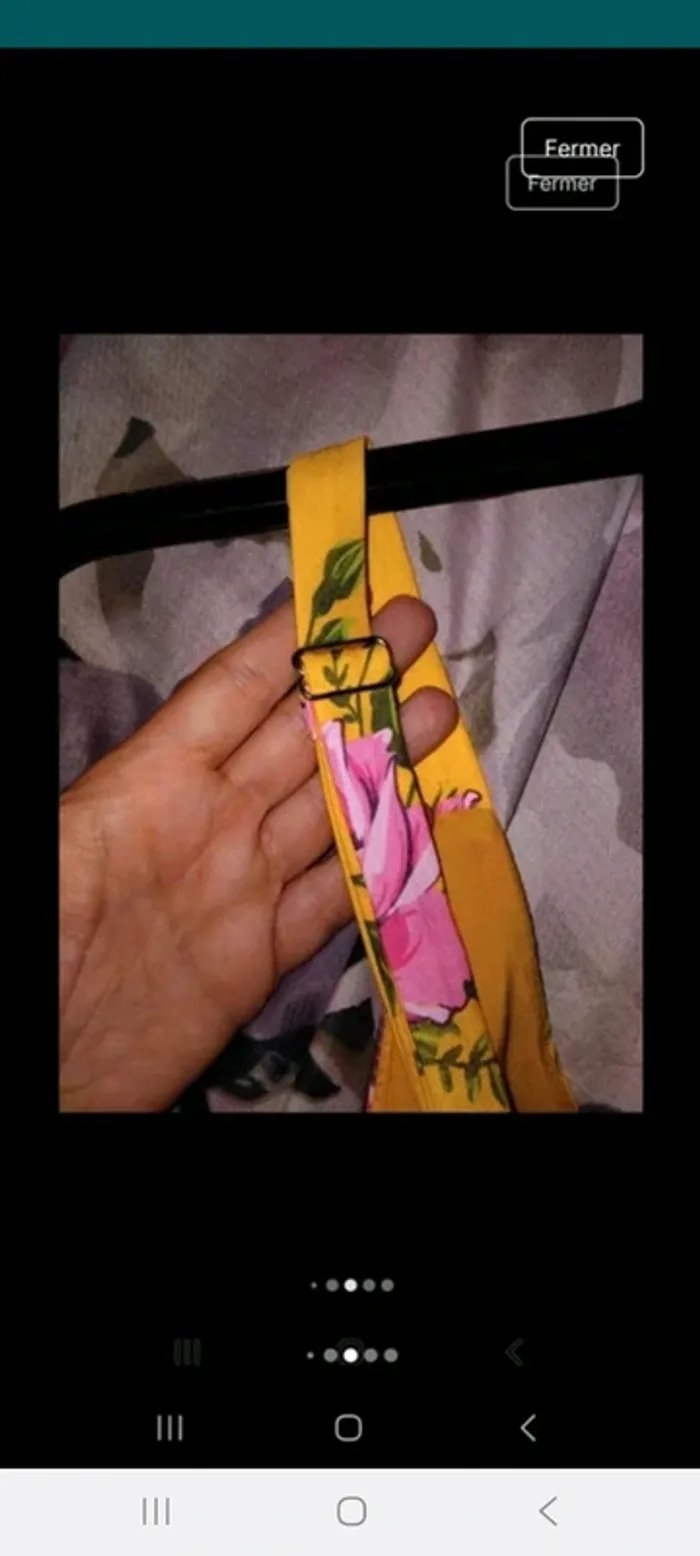 Robe rétro pin-up jaune à fleurs - photo numéro 4