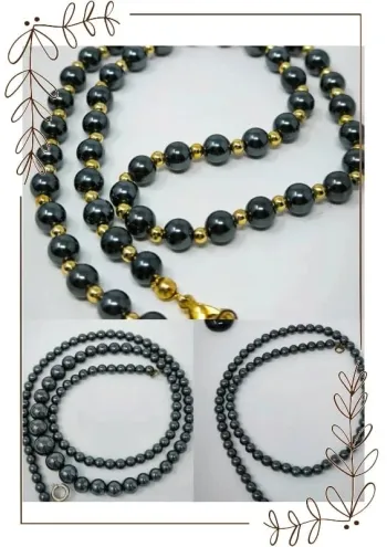 Lot de 3 colliers Vintage hématites