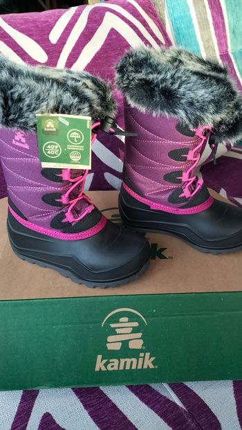 Bottes de neige Kamik roses enfants snowangel 