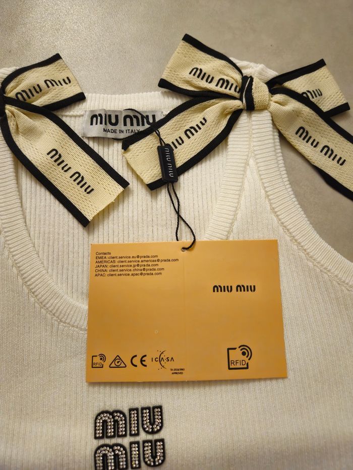 Débardeur Miu Miu noir blanc - photo numéro 4
