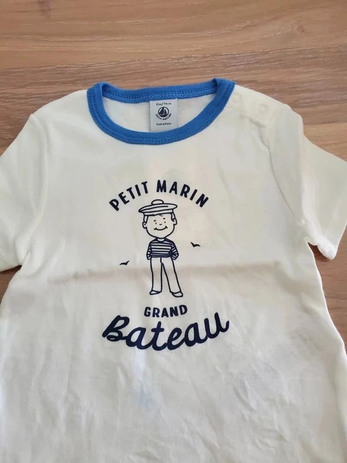 Tee shirt petit bateau tout neuf 12 mois - photo numéro 3