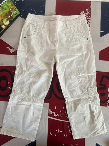 Pantacourt Camaïeu blanc taille 40 blanc