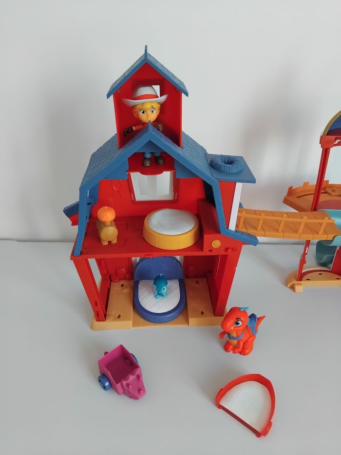 DINO RANCH Ferme Cabane Jon et Blitz  Dinosaure Complet  🦖 - photo numéro 2