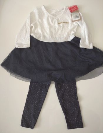 Ensemble Robe legging 12 mois neuf FPC