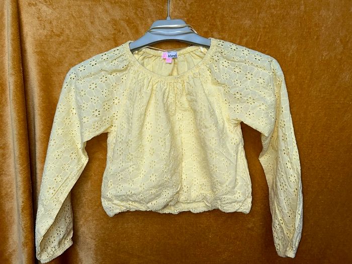 Top manches longues fille jaune pâle - 8 ans - Lili Marelle